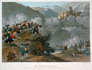 蒂罗尔人的爱国者用他们的木制大炮冲进库夫施泰因堡垒，1816年