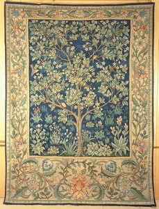 Tree Portiere挂毯，为William Morris＆Co。制作，c.1909