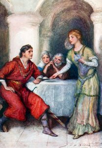 伊妮德等待杰兰特（彩色石版画）