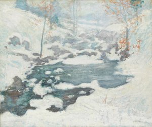 冰封城，约1889年 作者 约翰·亨利·特瓦特曼