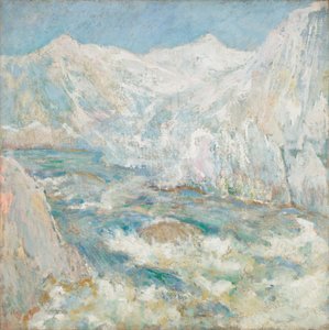 激流，黄石公园，约 1890-1899 年（布面油画） 作者 约翰·亨利·特瓦特曼