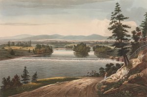 哈德逊河作品集》第7号沙山附近的景色，1822-23。 作者 约翰·希尔