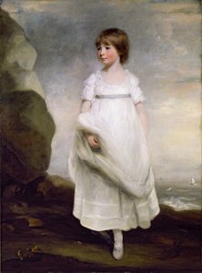 安妮-伊莎贝拉-米尔班克（1792-1860 年）后来的拜伦夫人肖像，约 1800 年（布面油画） 作者 约翰·霍普纳