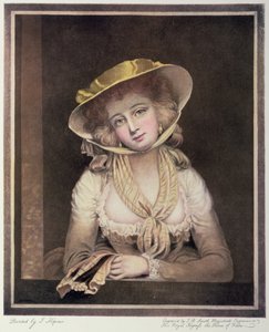 Sophia Western的肖像，由JR史密斯雕刻，18日
