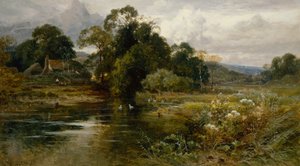 萨里郡多金附近（布面油画） 作者 约翰·霍勒斯·胡珀