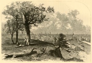 克利夫兰，从斯克兰顿的山上"，1872年。  