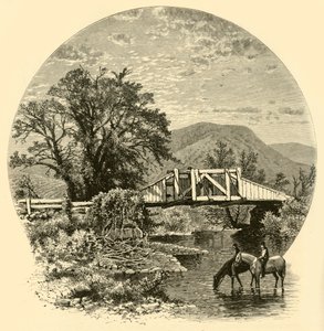 迦南附近黑莓河的老桥》，1874年。  