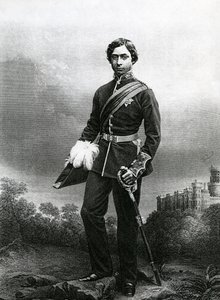 威尔士亲王艾伯特爱德华，由DJ Pound从照片中镌刻，来自1860年伦敦出版的“着名人物绘画室，第2卷”