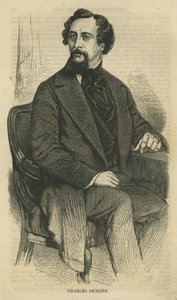查尔斯狄更斯，由Bobbett-Hooper镌刻，来自Harpers New Monthly Magazine，1864年