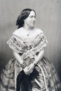 Clara Novello（1818-1908）由DJ Pound在1860年伦敦出版的“着名人物绘画室”第2卷中拍摄的照片