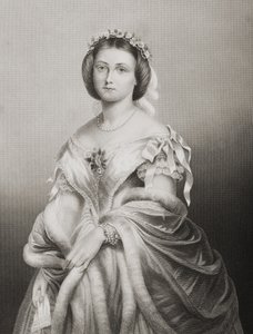 维多利亚公主维多利亚阿德莱德玛丽亚路易莎（1840-1901）英国皇家公主，由DJ Pound从照片中镌刻，来自“着名人物绘画室，第2卷”，发表于Lo