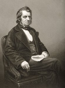 John Arthur Roebuck（1801-79）由DJ Pound在1860年伦敦出版的“着名人物绘画室”第2卷上的一张照片上刻下