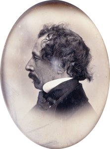 绅士的侧面肖像，被称为查尔斯·狄更斯，约1853-1855年