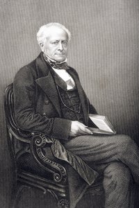 菲茨罗伊·凯利爵士（Sir Fitzroy Kelly，1796-1880），由DJ Pound在1860年伦敦出版的“着名人物绘画室”第2卷上的一张照片上刻。