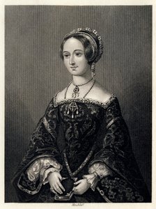 纳瓦拉的玛格丽特，纳瓦拉的亨利二世的王妃，1864年。   作者 约翰·詹姆斯·欣奇克利夫