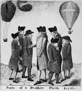 1785年，一只羽毛的鸟群聚集在一起 作者 约翰·凯