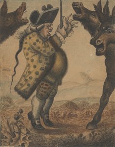风琴师亚历山大-坎贝尔先生，指挥着三匹布莱恩驴，1782年。 作者 约翰·凯