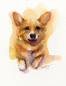 艾莉肖像，2017，（水彩画）