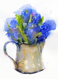 投手风信子，2014年，（水彩画） 作者 约翰·基林
