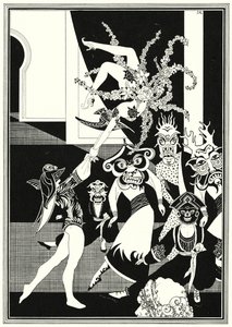 《阿拉丁与神灯的故事》插图（石版画）