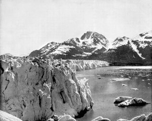 美国阿拉斯加的缪尔冰川（Muir Glacier），1893年。 作者 约翰·斯托达德