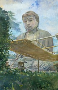 镰仓的阿弥陀佛大像，被称为大佛......，1887年。
