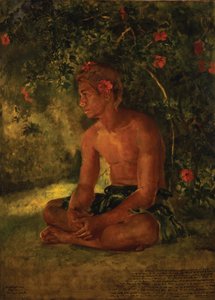 Maua，阿皮亚的剪影。我们的船员之一，1891年 作者 John La Farge或Lafarge