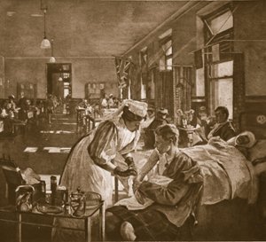 受伤的;伦敦医院，1914-19 作者 约翰·拉维里