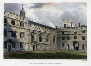 牛津大学耶稣学院的四边形，建于1830年代。