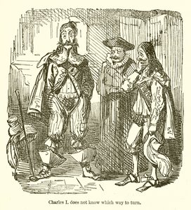 查理一世不知道转向哪条路 作者 John Leech