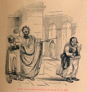 债务人和债权人-债务抵押货物，1852年 作者 约翰·里奇