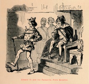 爱德华二世。和他的收藏夹Piers Gaveston，c1860，c1860 作者 约翰·里奇