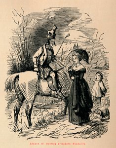 爱德华四世（Edward IV）与伊丽莎白·伍德维尔（Elizabeth Woodville）会面，c1860，c1860。 作者 约翰·里奇