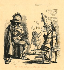 盖伊·福克斯（Guy Fawkes）在1897年的酷刑前后。