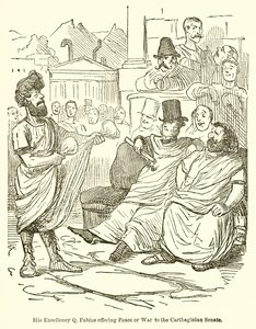 Q. Fabius阁下向迦太基参议院提供和平或战争 作者 John Leech