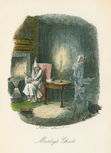 查尔斯-狄更斯的《圣诞颂歌》中的场景，1843年