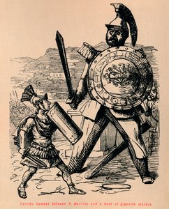 1852年T曼利乌斯（T Manlius）与身形庞大的高卢人之间的精彩战斗 作者 约翰·里奇