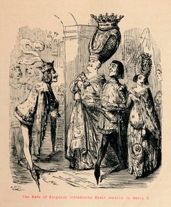勃艮第公爵将伊莎贝拉女王介绍给亨利五世（c1860，c1860） 作者 约翰·里奇