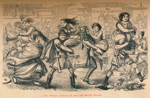 罗马人与萨宾妇女同行，1852年 作者 约翰·里奇