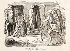 时间保龄球德鲁伊，来自英国漫画史，酒吧。 1864年 作者 约翰·里奇