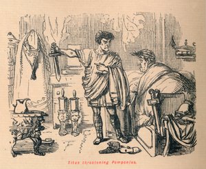 提图斯威胁Pomponins，1852 作者 约翰·里奇