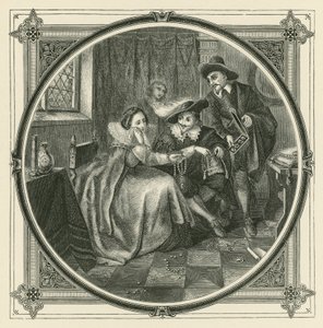 While she weeps, she devours (engraving) 作者 约翰·莱顿