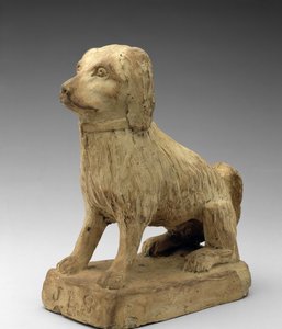 西班牙猎狗c。 1870-1880年（粗陶器） 作者 约翰·刘易斯·斯通