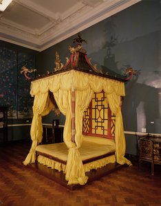 四柱床，中国风格，1750年代