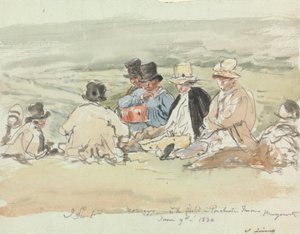 1830 年 6 月 9 日，贝斯沃特，波切斯特露台，田野里的割草机 作者 约翰·林内尔