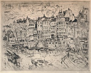 圣米歇尔桥附近》，1915年 作者 约翰·马林