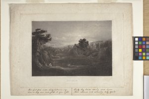 天堂--亚当和夏娃--晨歌（灰泥版画） 作者 约翰·马林