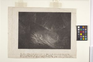 燃烧湖上的撒旦》（灰泥版画） 作者 约翰·马林