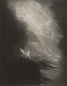 撒旦观看上升到天堂，c.1827（mezzotint）