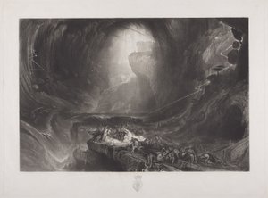 大雨，c.1828（纸上wc） 作者 约翰·马丁